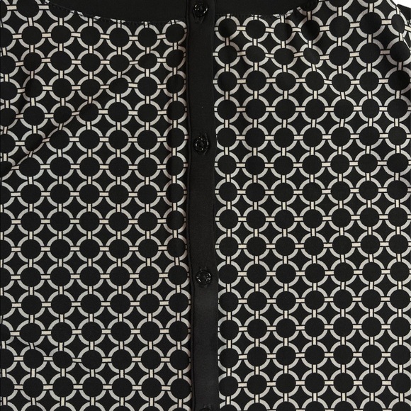 NWT! ANNE KLEIN GEOMETRIC PRINT BLOUSE - Picture 7 of 7